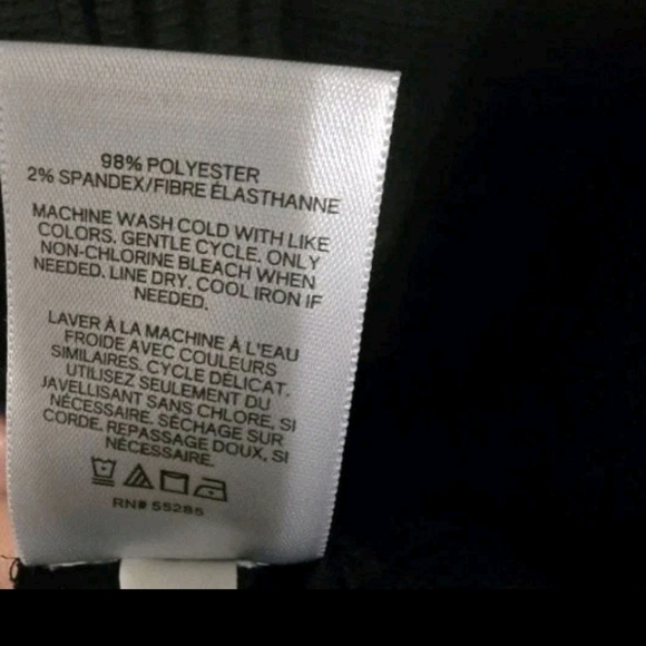 Express Black Button Front Blouse Women’s Large Long Sleeve Pleated V Neck Top - Picture 8 of 8